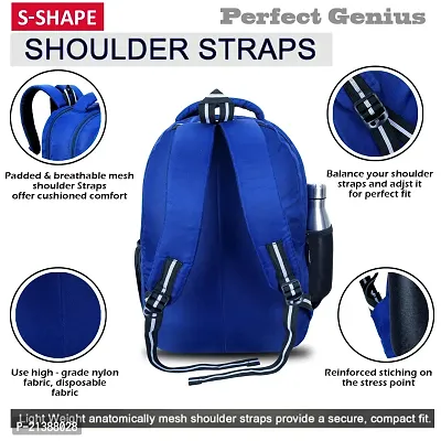 School bag For Men Women Boys Girls/Office School College Teens  Students Bag  Backpack (navy blue)-thumb4