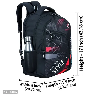 School bag For Men Women Boys Girls/Office School College Teens  Students Bag  Backpack (Black)-thumb5