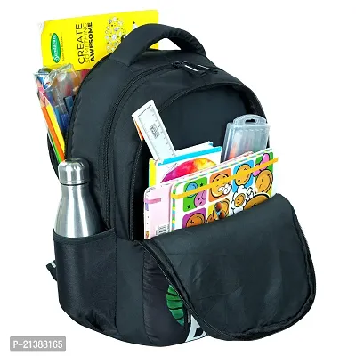 School bag For Men Women Boys Girls/Office School College Teens  Students Bag  Backpack (Black)-thumb2