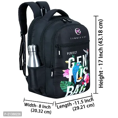School bag For Men Women Boys Girls/Office School College Teens  Students Bag  Backpack ( Black )-thumb2