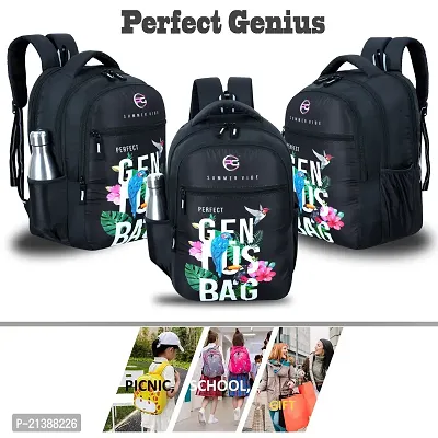 School bag For Men Women Boys Girls/Office School College Teens  Students Bag  Backpack ( Black )-thumb3