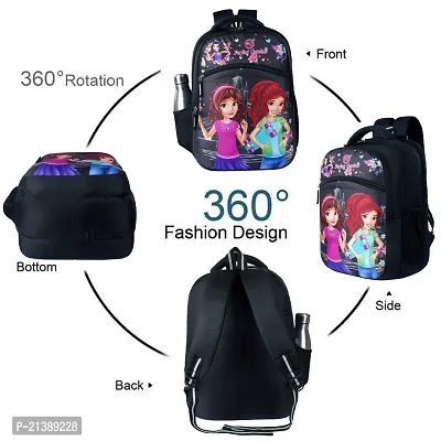 School bag For Men Women Boys Girls/ School College Teens  Students Bag  Backpack ( Black )-thumb4