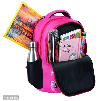 School bag For Men Women Boys Girls/School College Teens  Students Bag  Backpack ( Pink )-thumb3