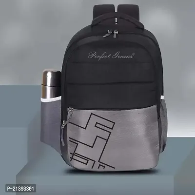 School bag For Men Women Boys Girls/Office School College Teens  Students Bag  Backpack (Black Grey)-thumb0