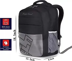 School bag For Men Women Boys Girls/Office School College Teens  Students Bag  Backpack (Black Grey)-thumb1