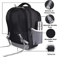 School bag For Men Women Boys Girls/Office School College Teens  Students Bag  Backpack (Black Grey)-thumb2