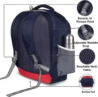 School bag For Men Women Boys Girls/Office School College Teens  Students ( Navy Blue )-thumb3