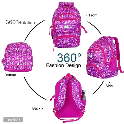 School bag For Men Women Boys Girls/Office School College Teens  Students Bag  Backpack(purpal)-thumb3