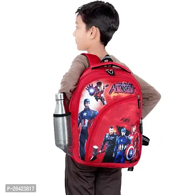 Unisex Junior School Bag Backpacks Cartoon/Boy/Girl/Baby/ (3-7 Years) - Junior Champion(Red)-thumb2