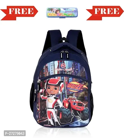 Designer School Bag for Kids, Boys, Girls, Travelling Bag, Picnic Bag, Gift Purpose Multicolor Kids Bags, School Bag, Bags, Kids School Bags, Kids Backpack For 2-8Years with compass (N blue )