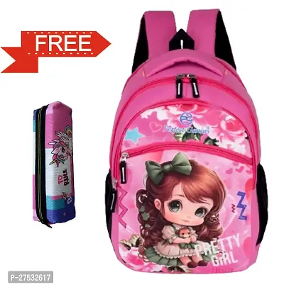 School bag For Boys Girls/Medium backpack  School College Teens  Students Bag  Backpack(Pink)