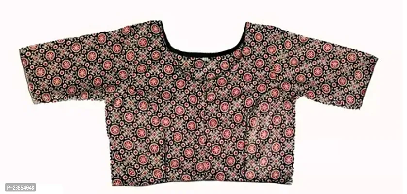 Reliable Multicoloured Cotton Ethnic Prints Stitched Blouses For Women-thumb0