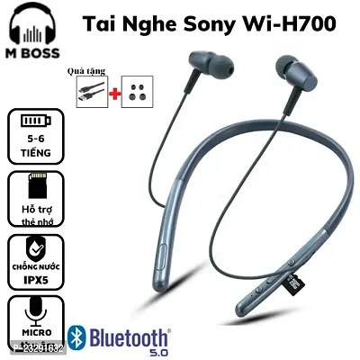 Latest Bluetooth Headphone Powerful Dynamic Bass Neckband Silicone Neckband Upto 24H Playing time-thumb0