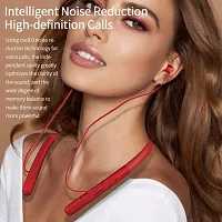 Latest Bluetooth Headphone Powerful Dynamic Bass Neckband Silicone Neckband Upto 24H Playing time-thumb3