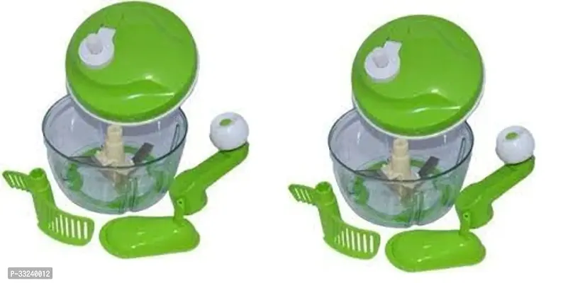 Manual Food Grater Vegetable Chopper Hand Pull Cutter Kitchen Gadgets Green Combo-thumb0