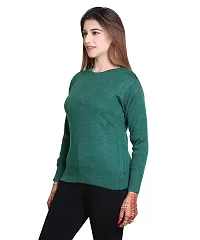 Urban Street Green Round Neck Solid Sweater-thumb1