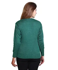 Urban Street Green Round Neck Solid Sweater-thumb3