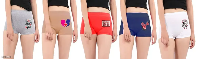 Blacktail Ladies Boyshort Panties (Pack of 5_M)