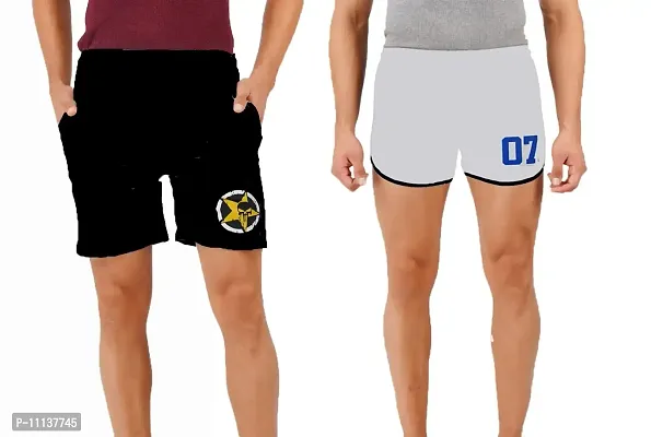 Blacktail Mens Shorts | Gym Shorts for Men Workout | Mens Shorts Combo Pack (L, Multicolor)