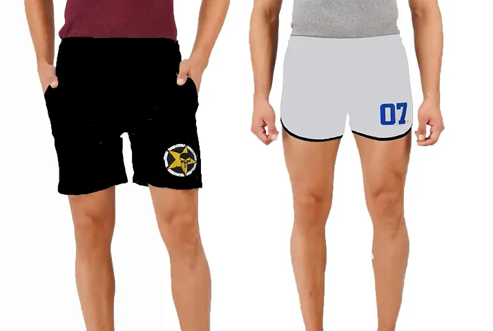 Blacktail Mens Shorts | Gym Shorts for Men Workout | Mens Shorts Combo Pack (L, Multicolor)