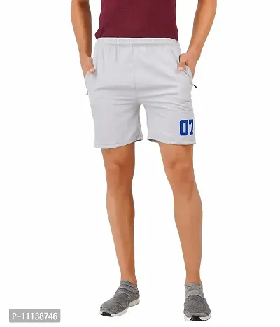 Blacktail Men's Cotton Regular Fit Knee-Length Shorts | Men Shorts (XL, White)-thumb2