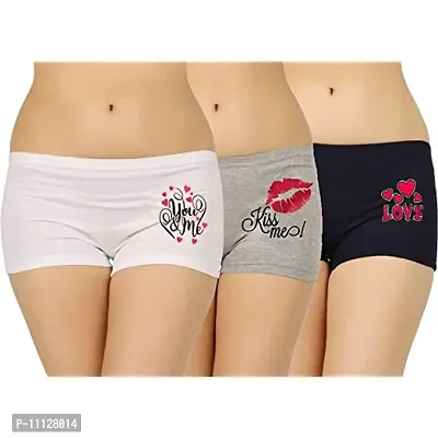 blacktail Women's Boyshorts(Pack of 3_XL) Multicolour-thumb0