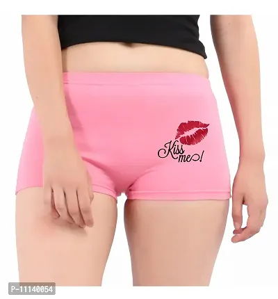 Blacktail Women Cotton Boys Shorts Panties (M, Pink)