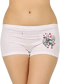 blacktail Women's Cotton Boyshorts Panties (Pack of 4) (panties for womens(xl)_White, Blue, Red, Grey_XL)-thumb1