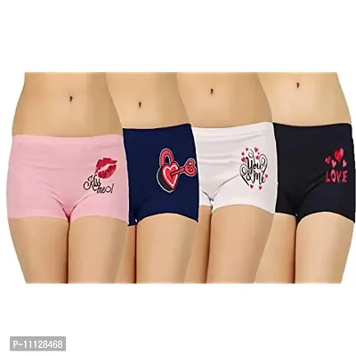 blacktail Ladies boy Shorts Panties Combo,Ladies Panty,Ladies Panties,Ladies Boyshorts,Ladies boy Shorts,Boyshorts Panties for Women(Pack4) (100 cm, Multicolor)