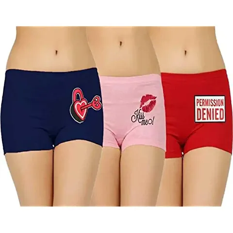 Ladies Boyshorts,Ladies Boyshort Panties,Boyshort Panties for Women (Pack of 3)