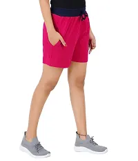 Blacktail Casual Shorts Women | Casual Shorts Women Combo | Regular Shorts for Women | Bermuda for Women | Boxer Shorts Women Pack 2 (XLarge, White &Pink)-thumb2