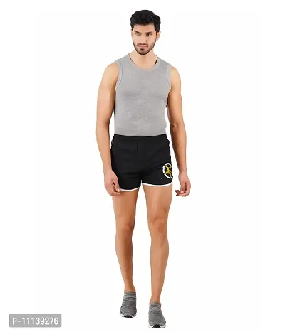 Men's Regular Fit Shorts with Zip Pocket Combo | Men's Cotton Shorts | Men's Shorts (M, Black)-thumb0