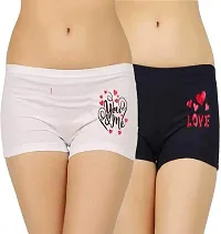 Ladies Boyshorts,Ladies Boyshort Panties,Boyshort Panties for Women (Pack of 4) (85 CM, Multicolor)-thumb2