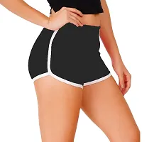 Blacktail Women Shorts/Women Shorts Combo/Women Shorts Nightwear/Shorts for Women (S, Sgrey-BK)-thumb1