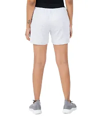 Blacktail Casual Shorts Women | Casual Shorts Women Combo | Regular Shorts for Women | Bermuda for Women | Boxer Shorts Women Pack 2 (XLarge, White)-thumb1