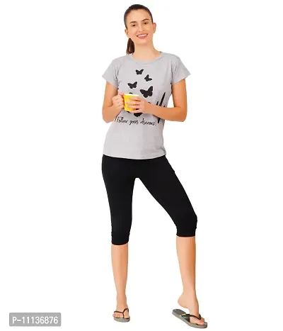 Blacktail Women Regular t Shirt (M, Grey)-thumb0