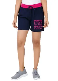 Blacktail Casual Shorts Women | Casual Shorts Women Combo | Regular Shorts for Women | Bermuda for Women | Boxer Shorts Women Pack 2 (XLarge, White-Navy)-thumb2