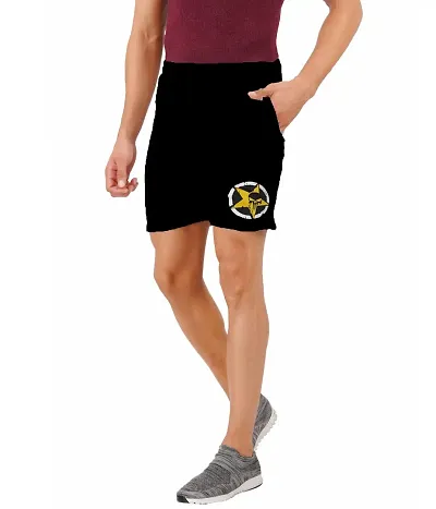 Men's Gym Shorts| Men's Shorts | Shorts for Men (L, Black)