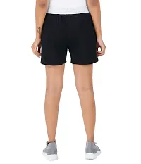 Blacktail Casual Shorts Women | Casual Shorts Women Combo | Regular Shorts for Women | Bermuda for Women | Boxer Shorts Women Pack 2 (XLarge, Blk)-thumb1