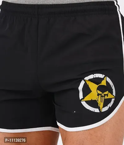 Men's Regular Fit Shorts with Zip Pocket Combo | Men's Cotton Shorts | Men's Shorts (M, Black)-thumb3