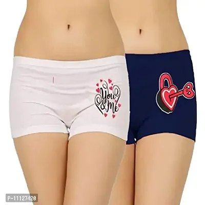 Ladies Boyshorts,Ladies Boyshort Panties,Boyshort Panties for Women (Pack of 3) (85 cm, Multicolor)