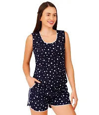 Blacktail Night Dress Women Set | Night wear | Night Suits Women Combo | Cotton Night Suit (Medium, Multicolor)-thumb2