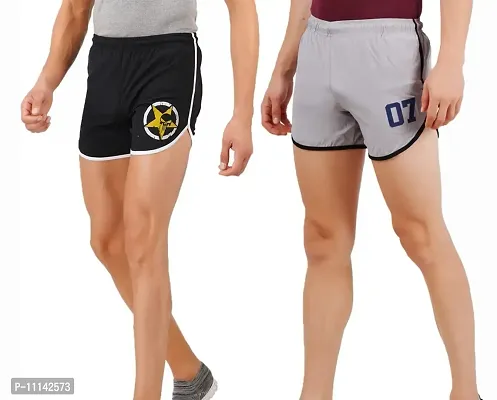Blacktail Shorts-for-Men_Gry&BLK3_XL Multicolour