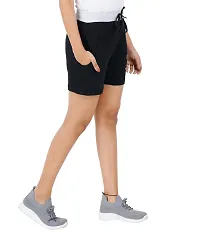 Casual Shorts Women | Casual Shorts Women Combo | Regular Shorts for Women | Bermuda for Women | Boxer Shorts Women Pack 2 (XLarge, Navvy& Black)-thumb1