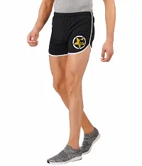 Men's Regular Fit Shorts with Zip Pocket Combo | Men's Cotton Shorts | Men's Shorts (M, Black)-thumb1