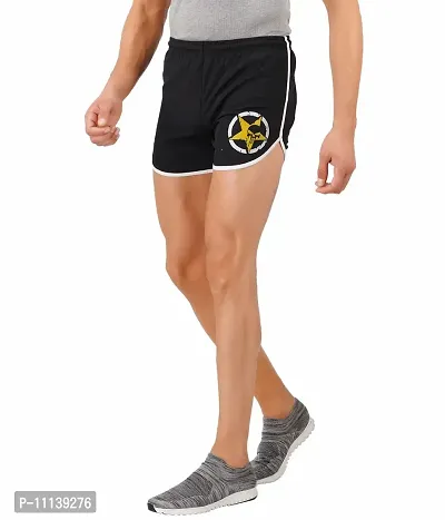 Men's Regular Fit Shorts with Zip Pocket Combo | Men's Cotton Shorts | Men's Shorts (M, Black)-thumb2