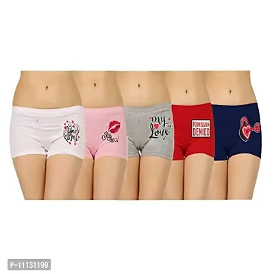 blacktail Ladies inererwear,Ladies Innerwear Panties,Trunks for Ladies,Women Trunk,Ladies Brief,Ladies Panty Sexy,Ladies Panties Cotton,Ladies Panty Set(Pack5) (85 CM, Multicolor)