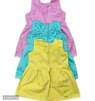 Adorable Cotton Frocks For Girls Pack Of 3