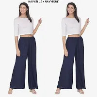 Solid Multicolor Wide Leg Womens Casual Wear Palazzo ( Pack of 2 )-thumb1