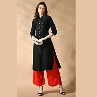 Stylish Casual Polyester Red Palazzo For Women-thumb1